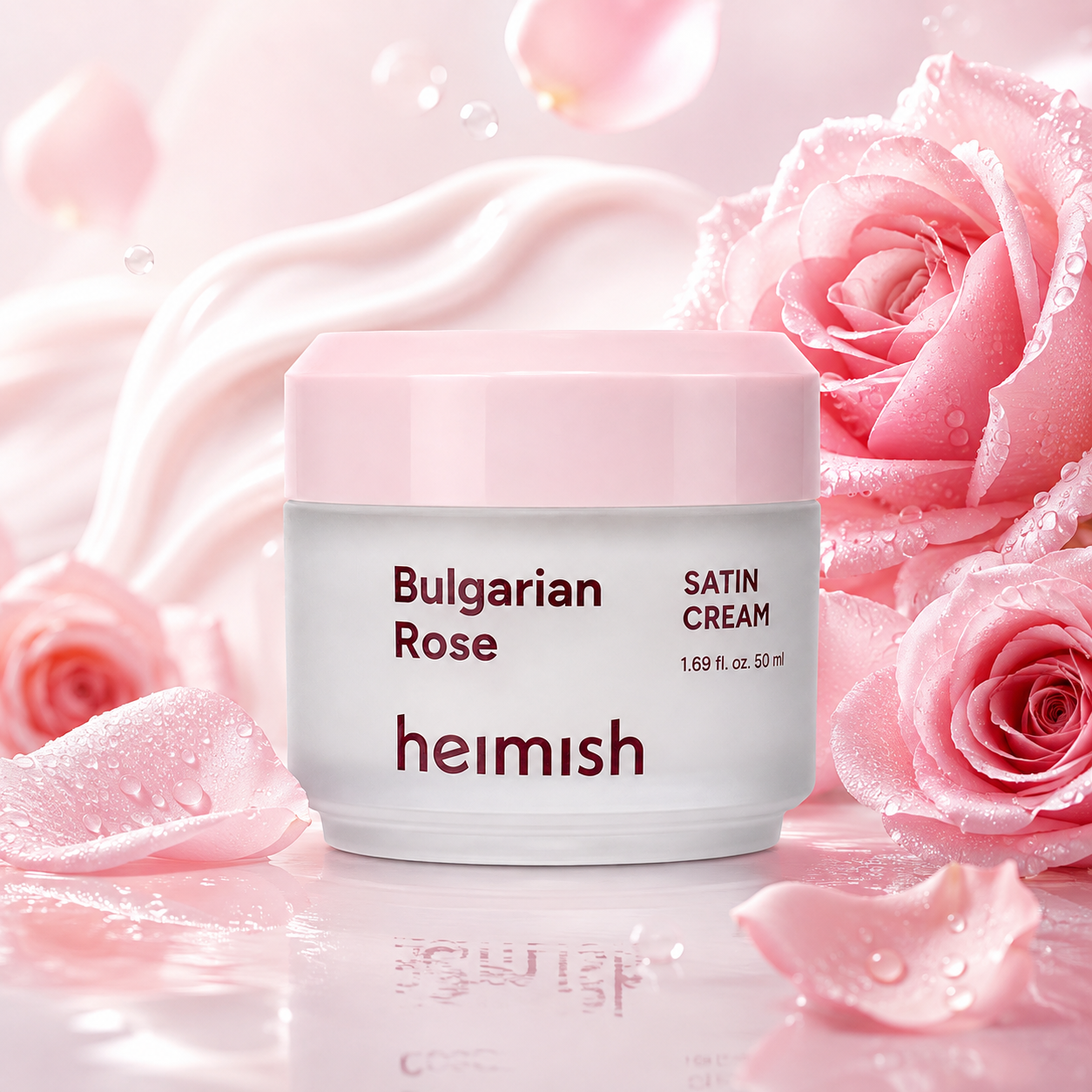 Barojošs krēms ar rozi sausai ādai Heimish Bulgarian Rose Satin Cream