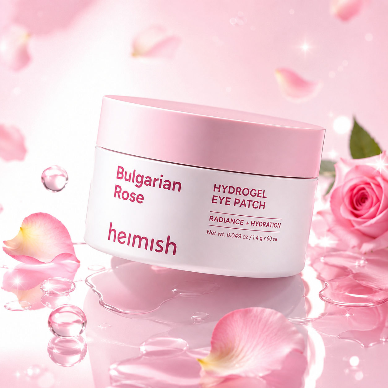 Hidrogēla patči ādai ap acīm ar Bulgārijas rozes ekstraktu Heimish Eye Patch Bulgarian Rose Water