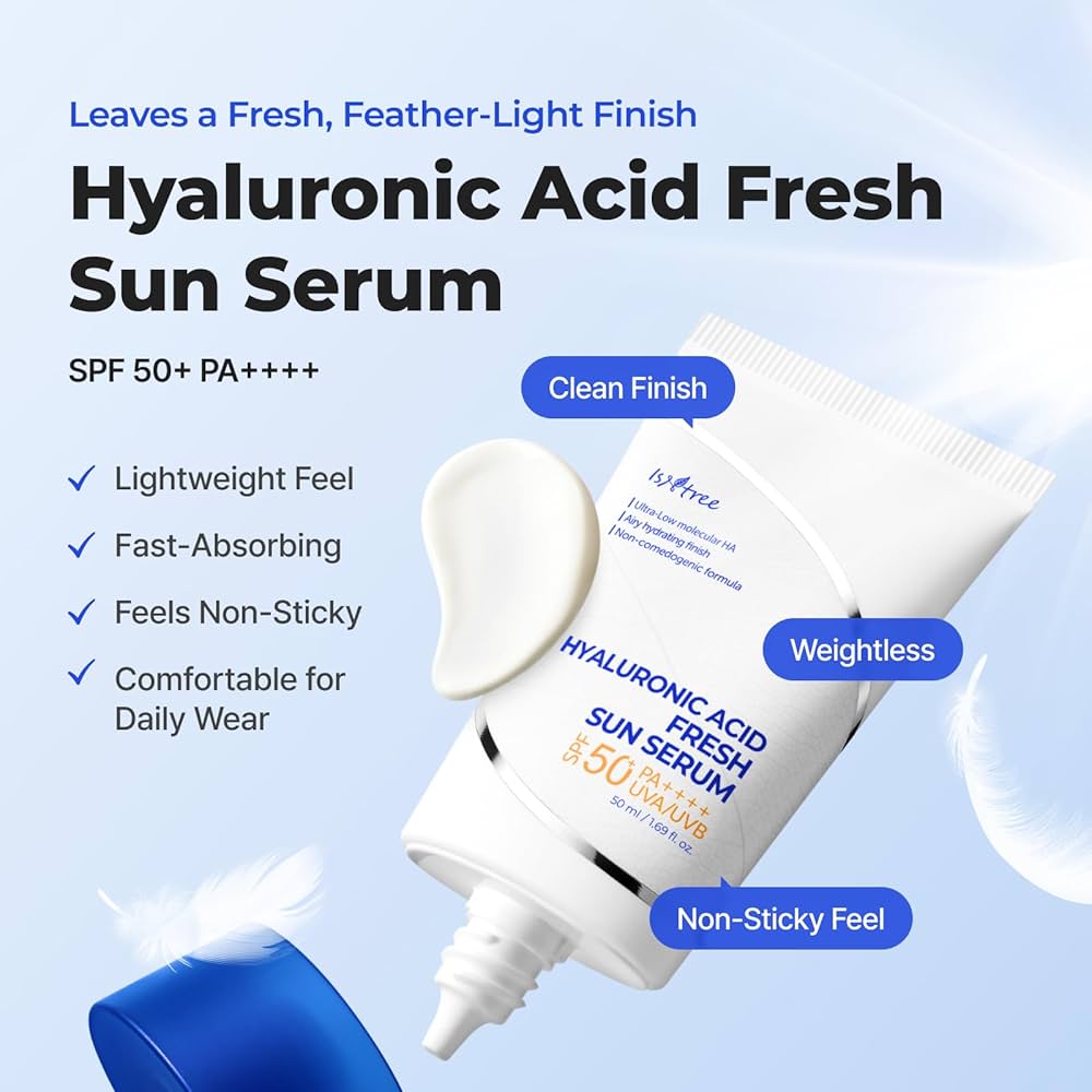 Mitrinošs saules serums Isntree Hyaluronic Acid Fresh Sun Serum SPF50+ PA++++