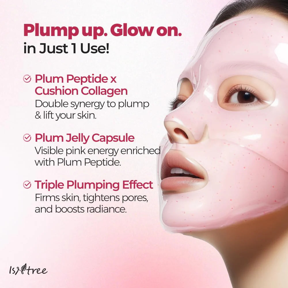 Гидрогелевая маска с коллагеном IsNtree Plum Peptide Plumping Gel Mask