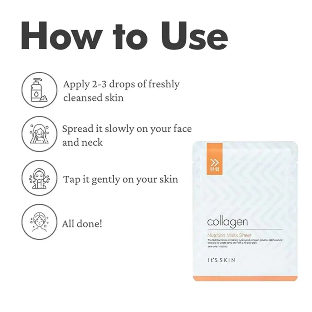Barojoša auduma maska ar kolagēnu It's Skin Collagen Nutrition Mask Sheet