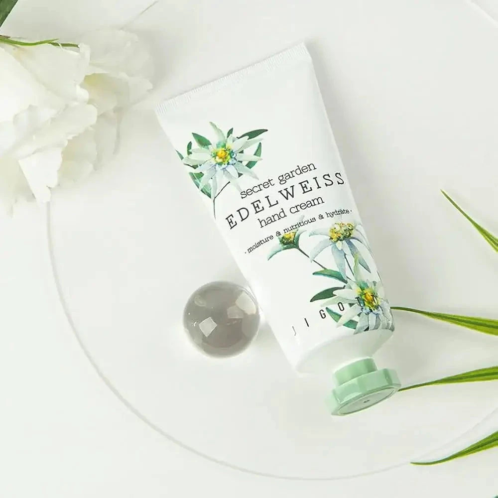 Krēms rokām ar Ēdelveisa ekstraktu Jigott Secret Garden Edelweiss Hand Cream