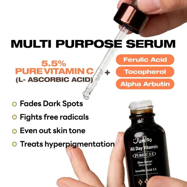 Serums ar С vitamīnu 5,5% Jumiso All Day Vitamin Pure C 5.5 Glow Serum