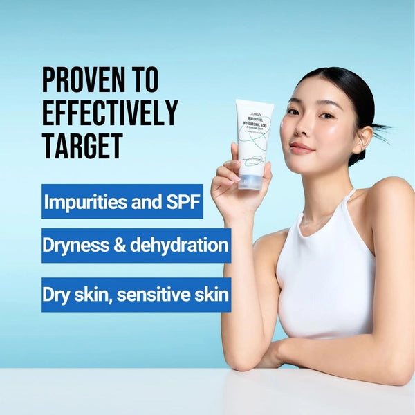 Maigas un mitrinošas sejas tīrīšanas putas Jumiso Waterfull Hyaluronic Acid Cleansing Foam