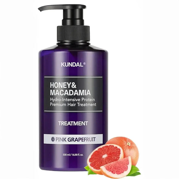 KUNDAL Honey & Macadamia Treatment Pink Grapefruit - Matu Kopšanas Līdzeklis ar Rozā Greipfrūta Aromātu