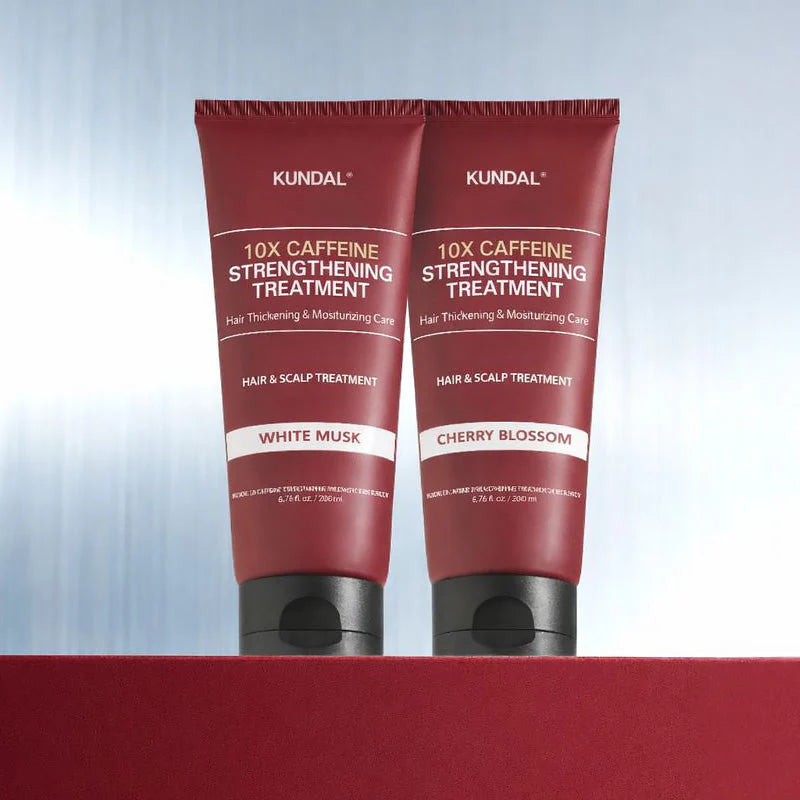 Укрепляющий уход для волос Kundal 10X Caffeine Strengthening Treatment Cherry Blossom