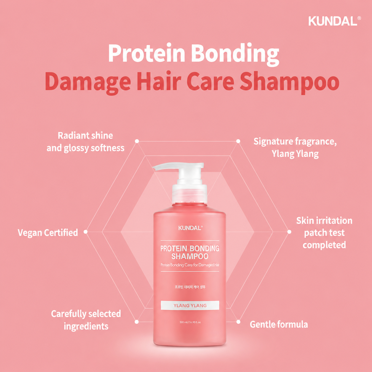 Proteīnu šampūns Kundal Protein Bonding Shampoo Ylang Ylang