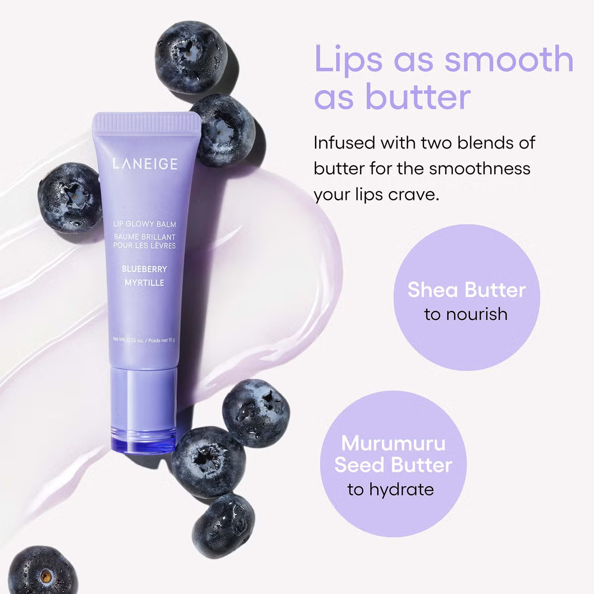 Увлажняющий бальзам для губ Laneige Lip Glowy Balm Blueberry
