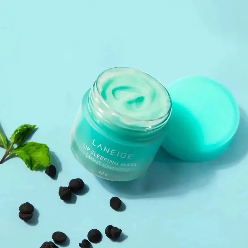Intensīvi atjaunojoša maska lūpām ar piparmētru un šokolādes aromātu LANEIGE Lip Sleeping Mask Choco Mint
