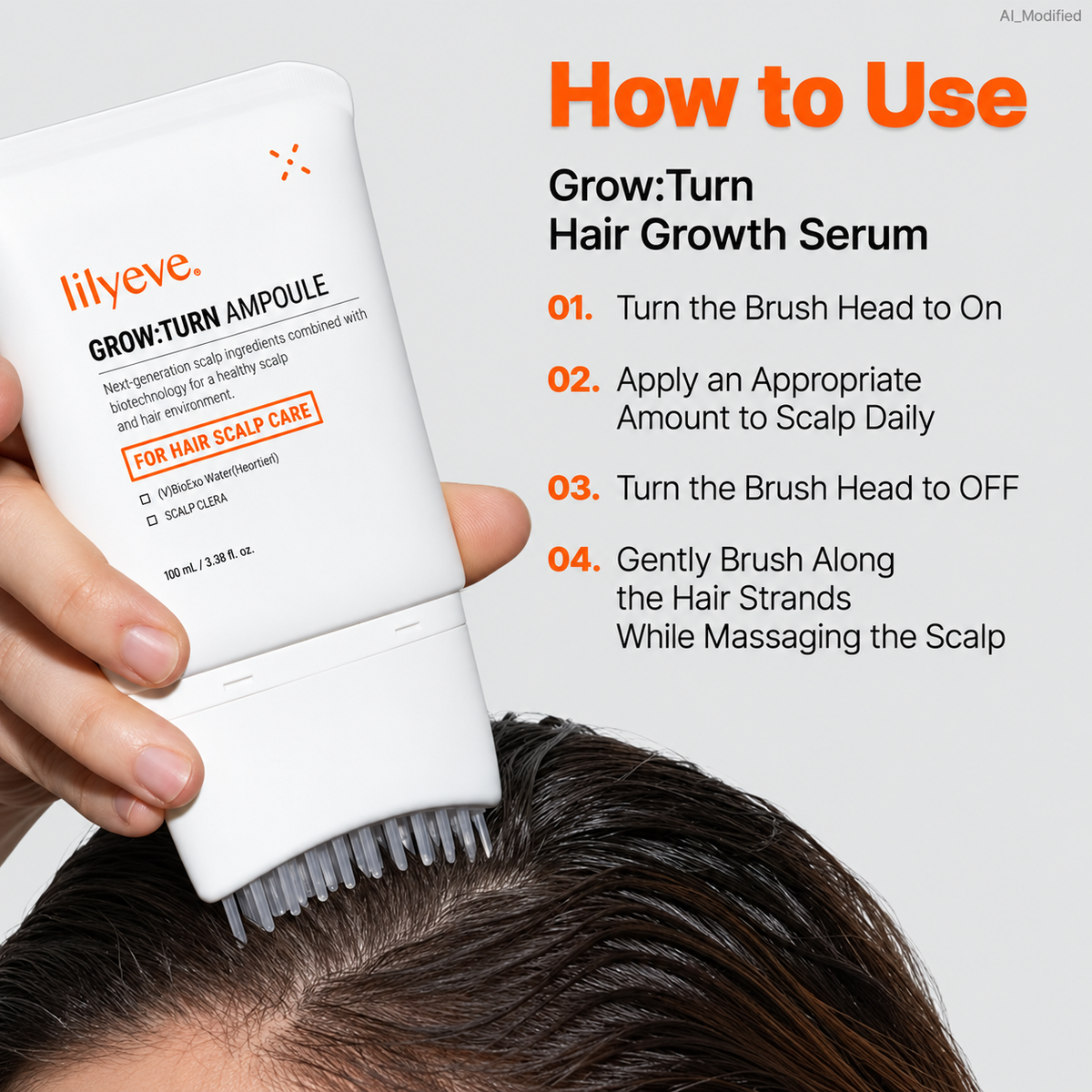 Ampula pret matu izkrišanu Lilyeve Grow: Turn Exosome Brush Ampoule