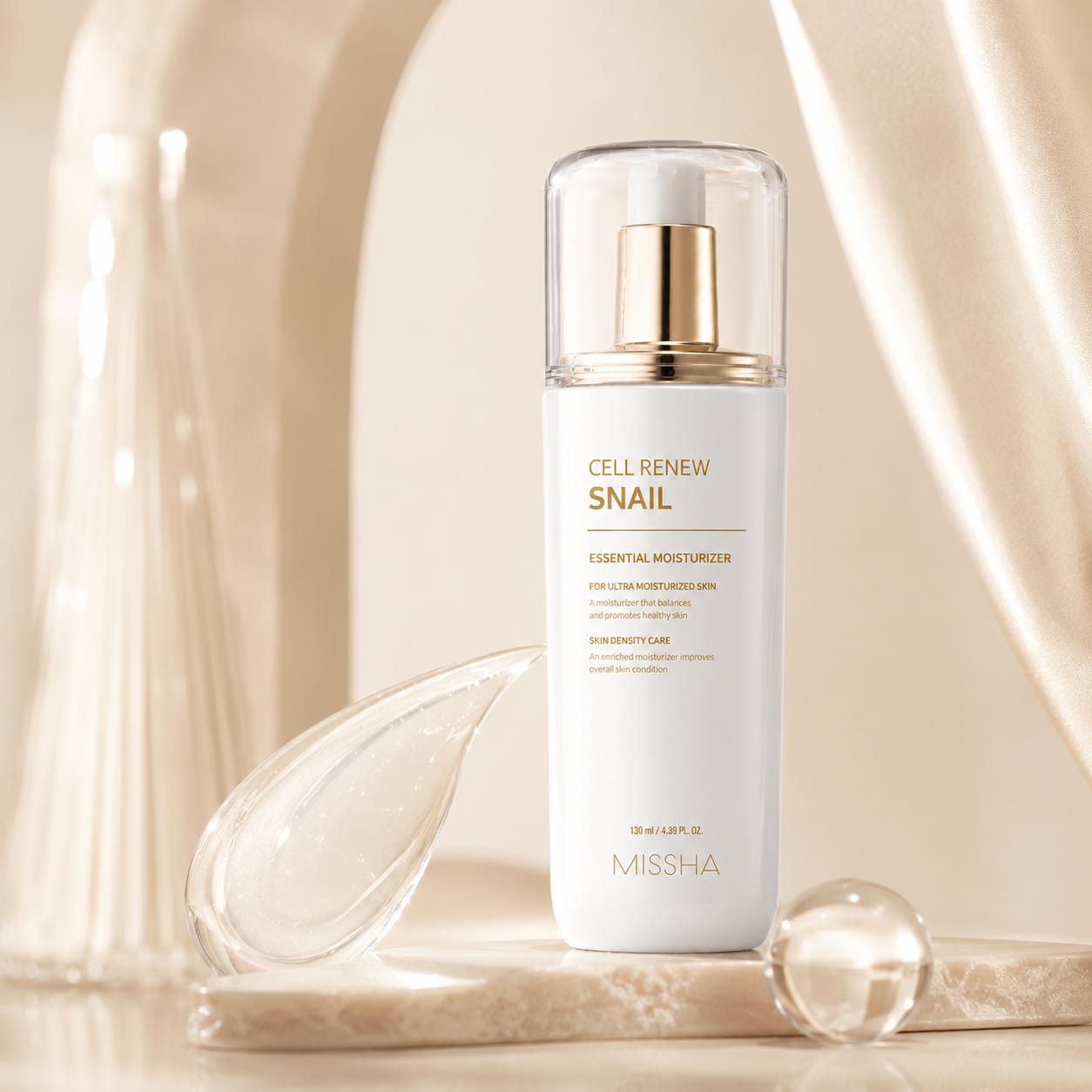 Mitrinošs sejas krēms MISSHA Cell Renew Snail Essential Moisturizer