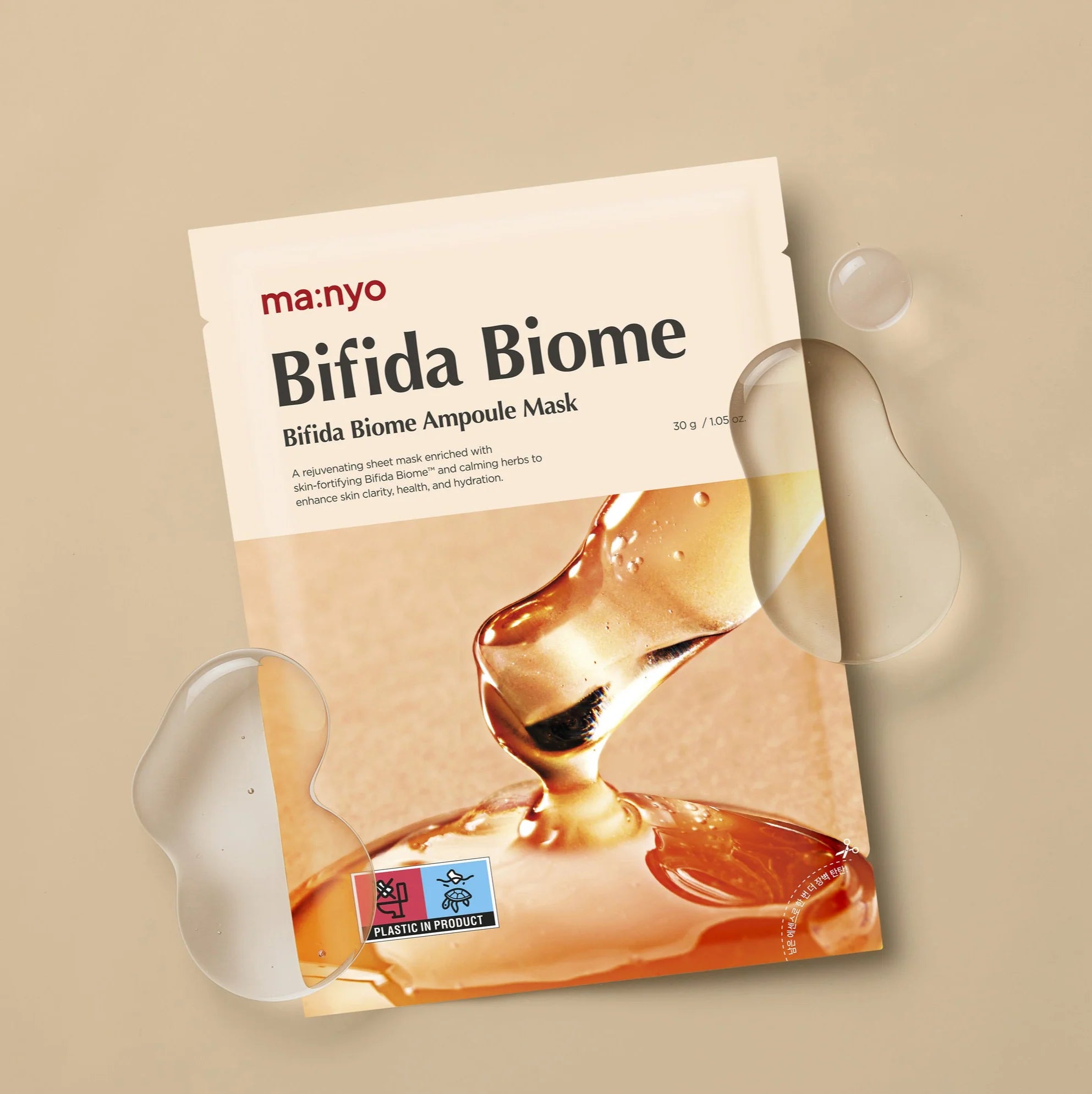 Восстанавливающая маска с пробиотиками Manyo Bifida Biome Ampoule Mask