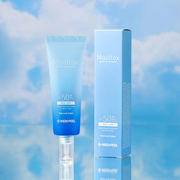 Ultramitrinošs saules aizsargserums Medi-Peel Aqua Mooltox Water-Fit Sun Serum SPF50+ PA++++
