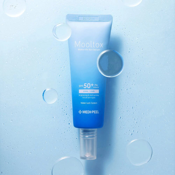 Ultramitrinošs saules aizsargserums Medi-Peel Aqua Mooltox Water-Fit Sun Serum SPF50+ PA++++