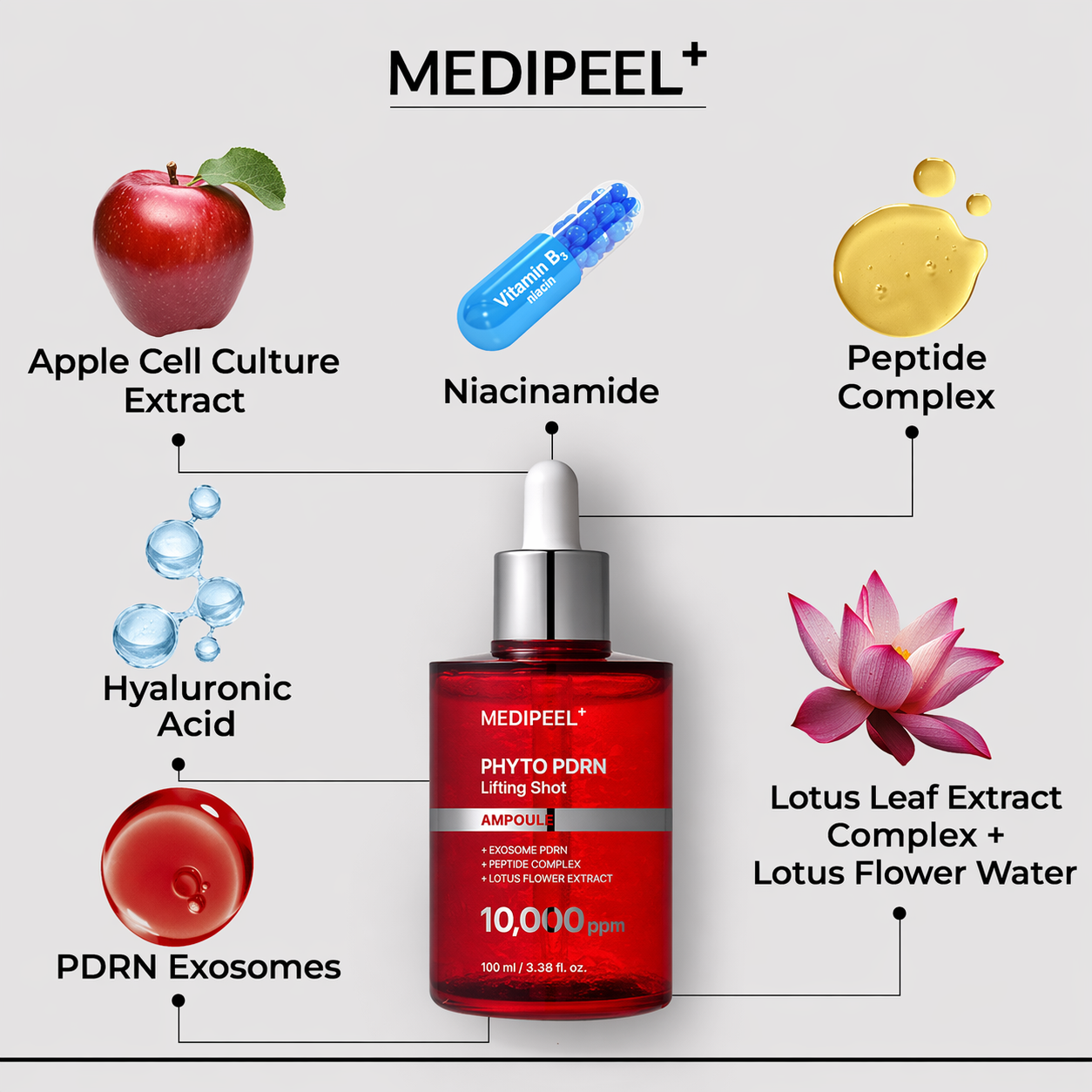Пептидная лифтинг-ампула с ПДРН Medi-peel Phyto Exosome PDRN Lifting Shot Ampoule