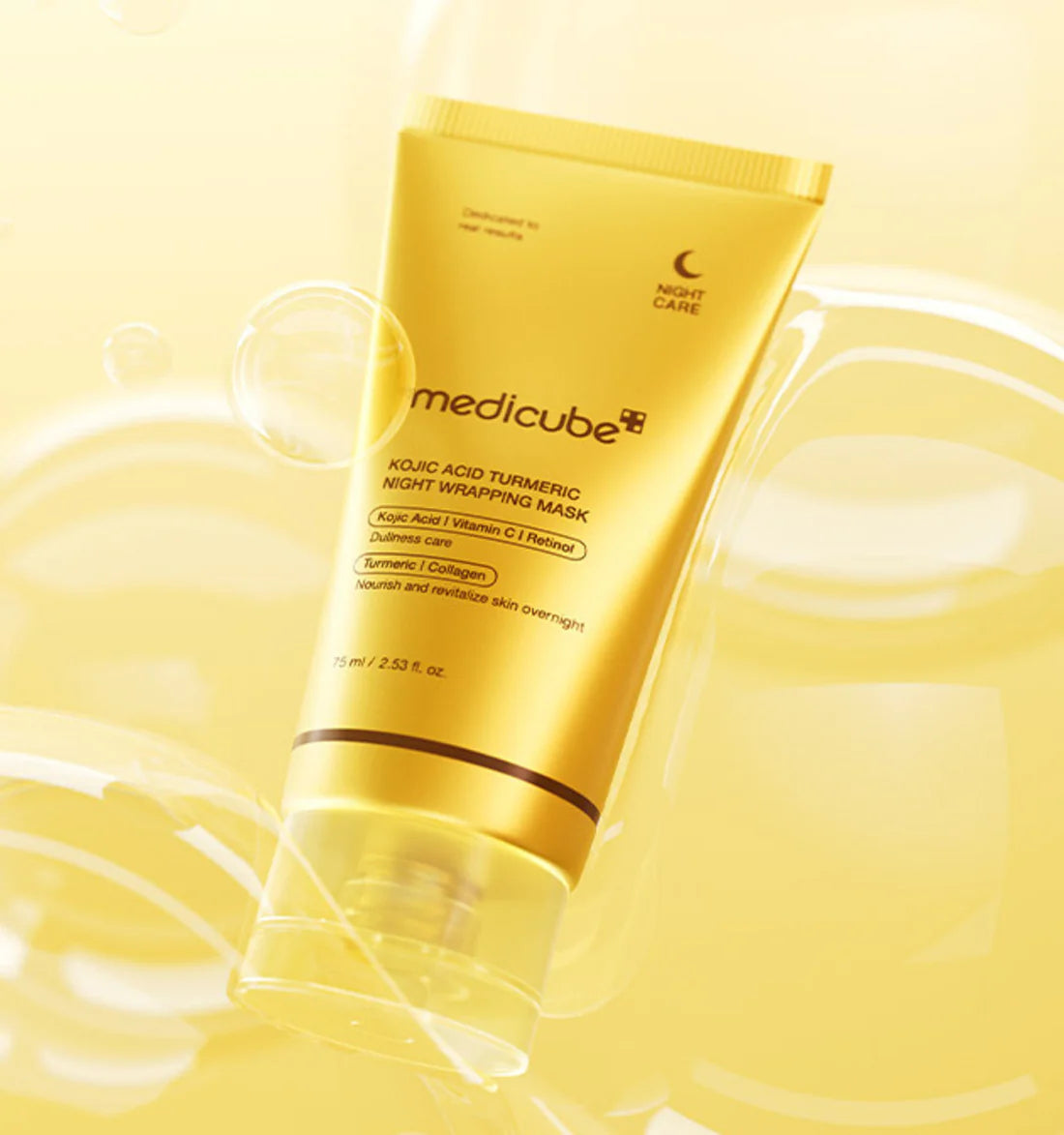 Nakts sejas maska ar kojskābi Medicube Kojic Acid Turmeric Night Wrapping Mask