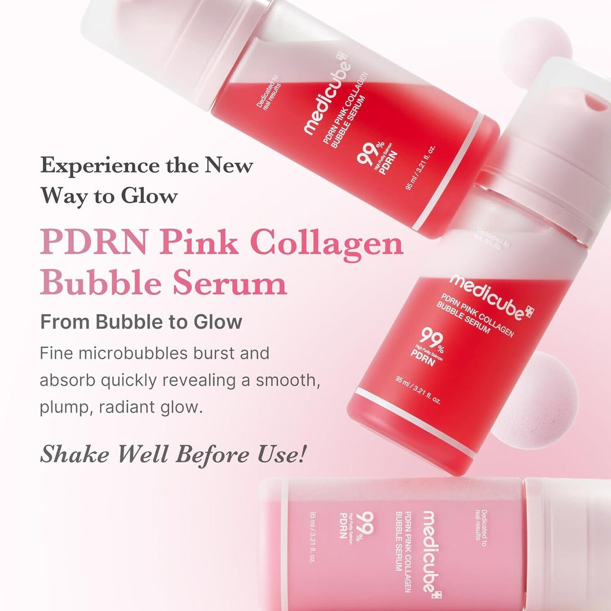 Burbuļveida serums Medicube PDRN Pink Collagen Bubble Serum