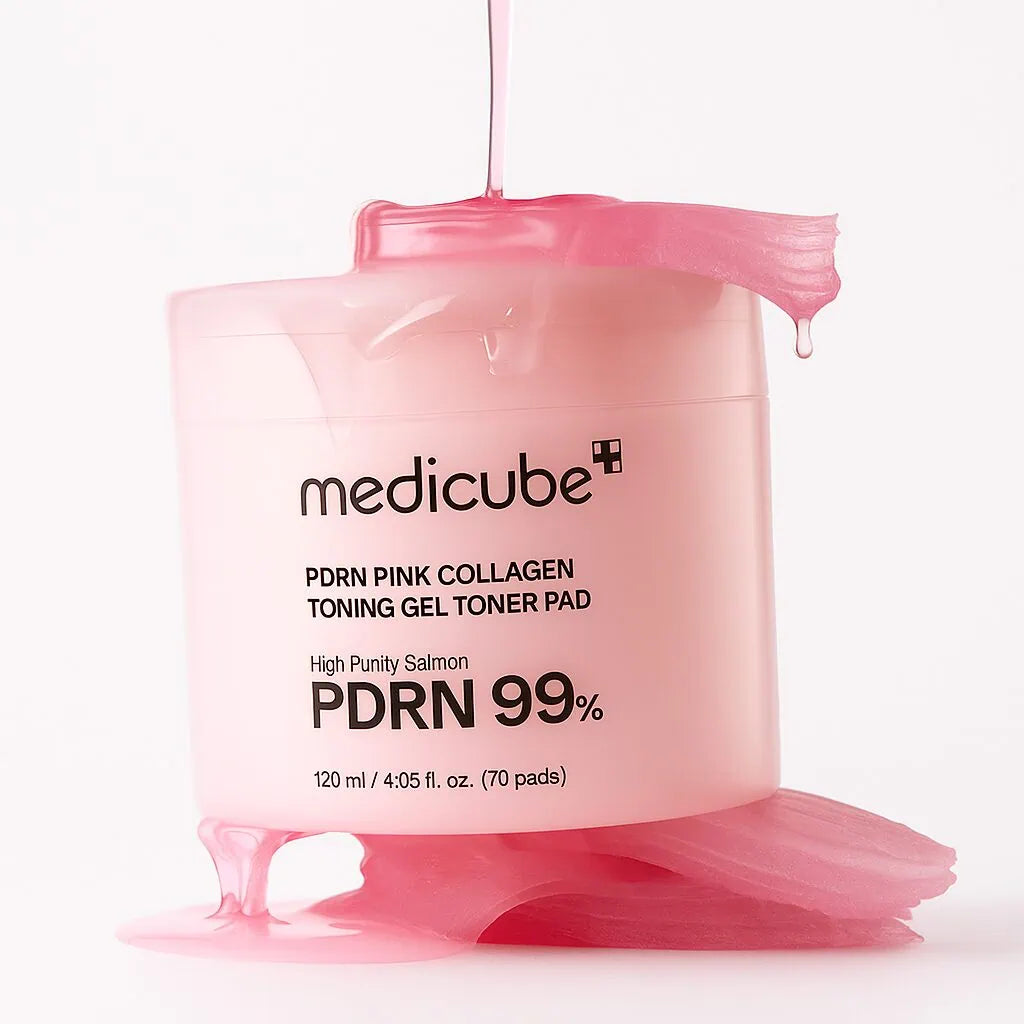 Gēla tonera spilventiņi Medicube PDRN Pink Collagen Toning Gel Toner Pad