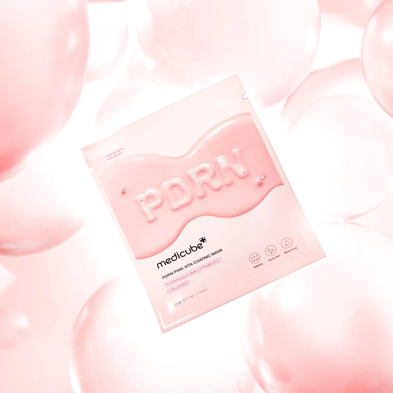 Mirdzumu piešķiroša auduma maska Medicube PDRN Pink Vita Coating Mask