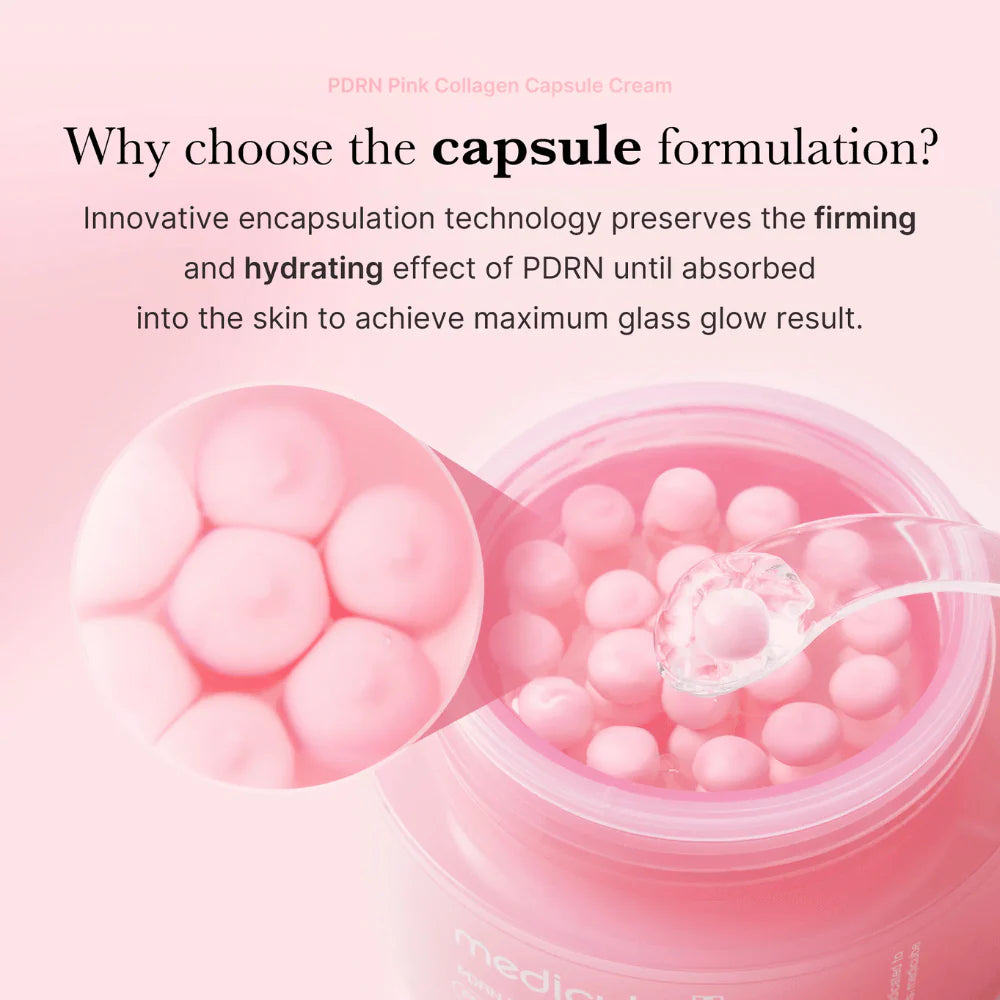 Укрепляющий лифтинг-крем с капсулами Medicube PDRN Pink Collagen Capsule Cream