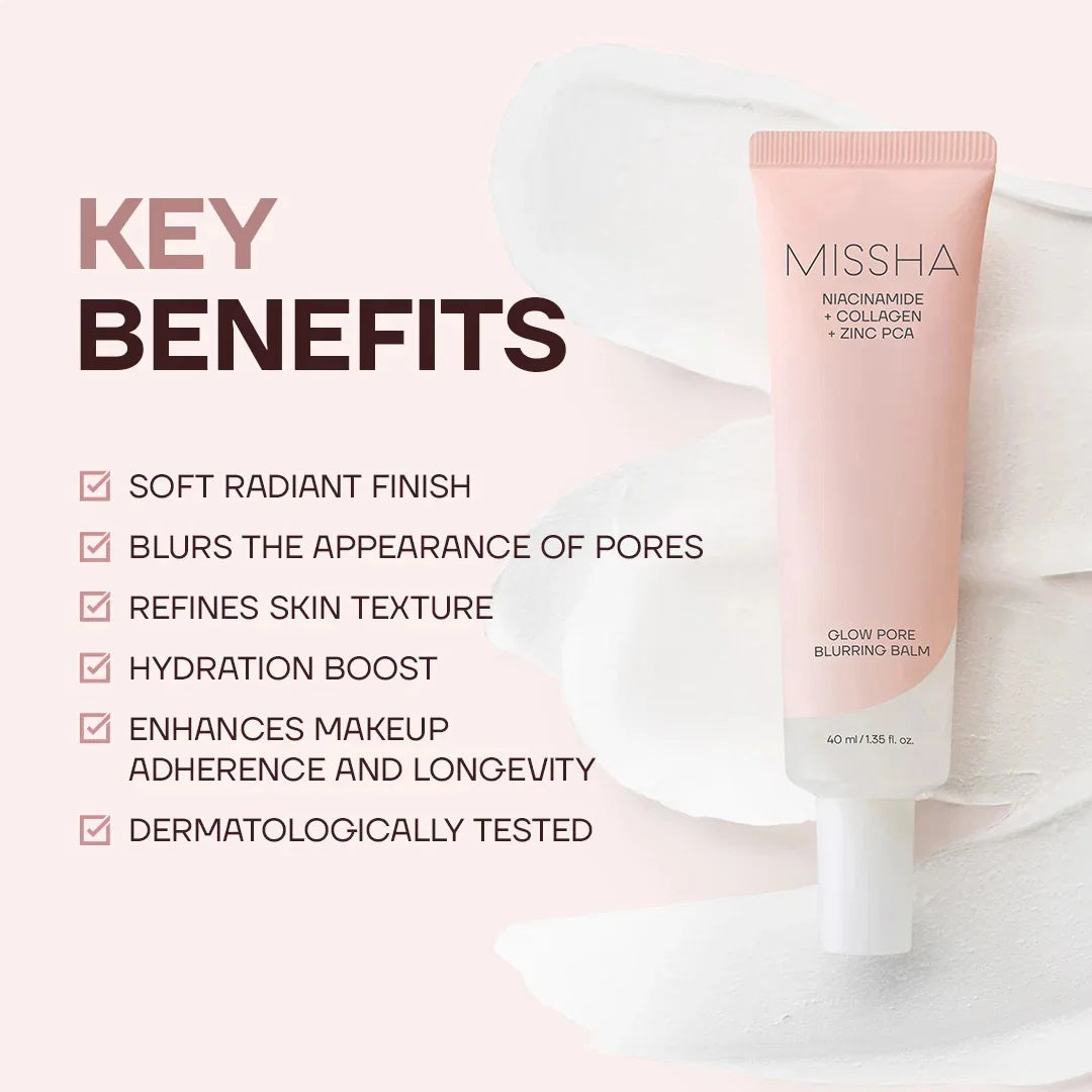 Mitrinoša grima bāze ar blur effektu Missha Glow Pore Blurring Balm