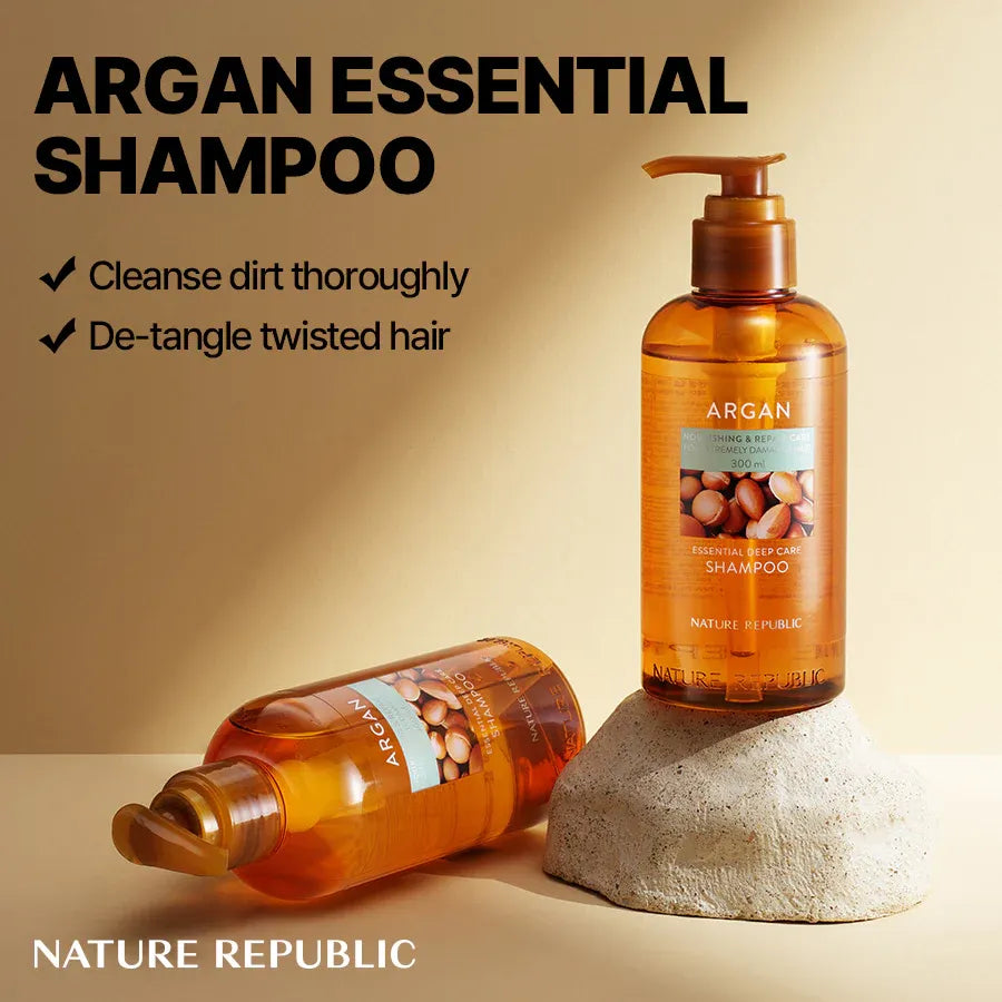 Mitrinošs šampūns Nature Republic Argan Essential Moisture Repairing Shampoo