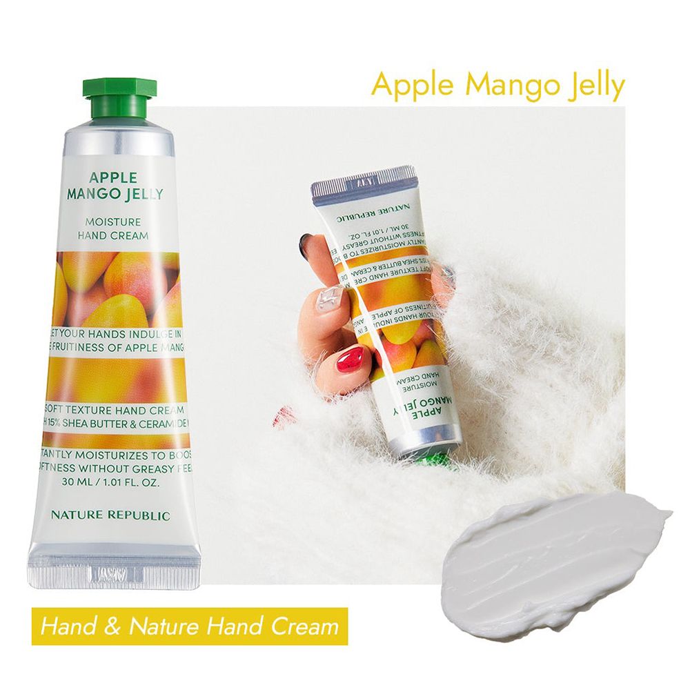 Roku krēms Nature Republic Hand & Nature Apple Mango Jelly Hand Cream