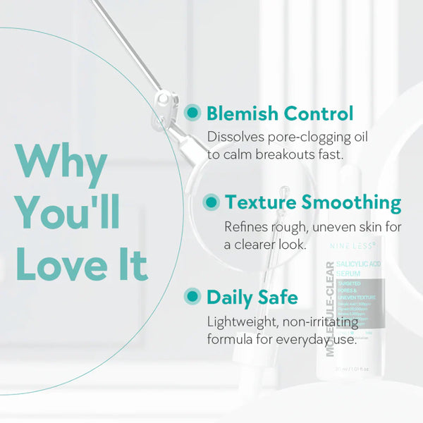 Очищающая BHA-сыворотка для пор Nine Less Molecule-Clear Salicylic Acid Serum