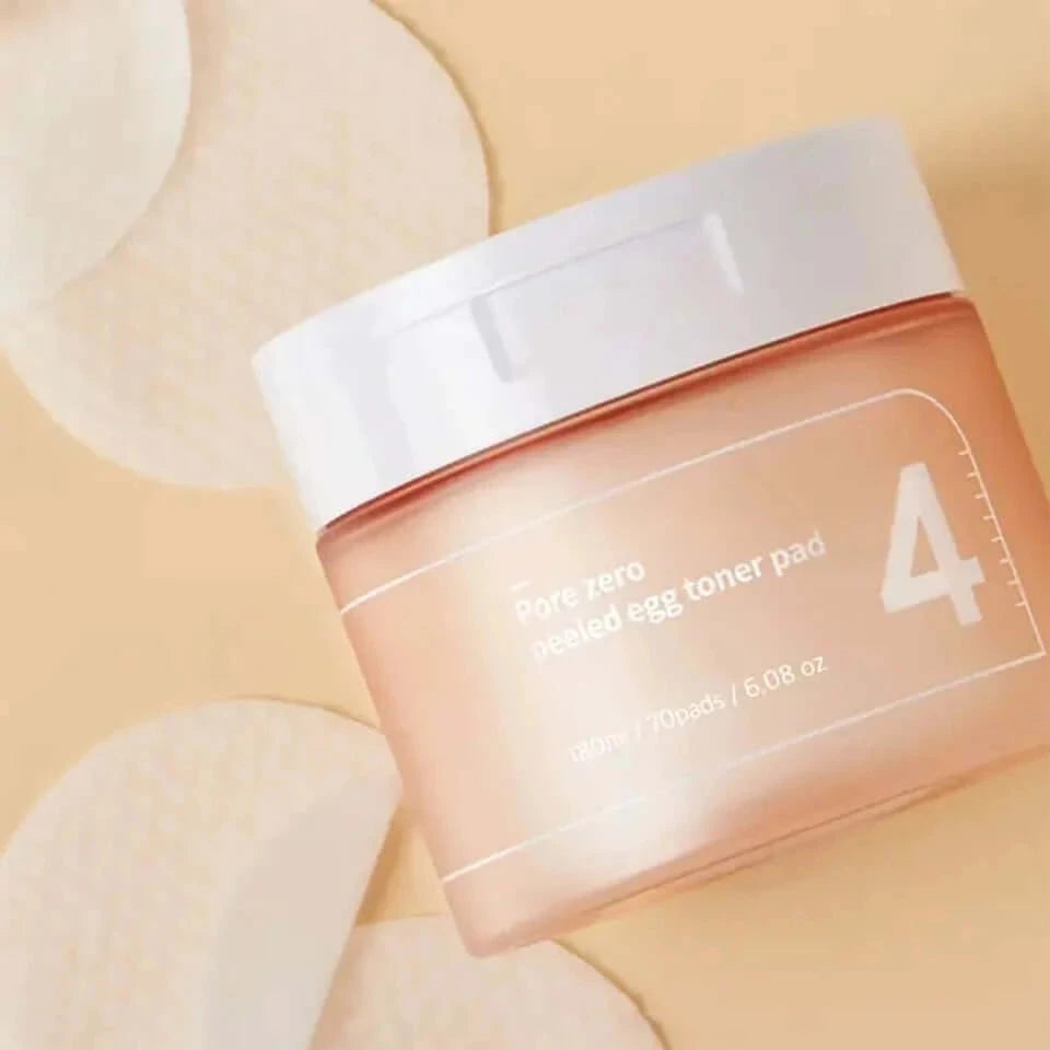 Īpaši efektīvas mitrās plāksnītes poru attīrīšanai un sašaurināšanai Numbuzin No.4 Pore Zero Peeled Egg Toner Pad