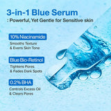 Сыворотка для сужения пор Numbuzin No.3 Blue Bio-retinol Pore Refining Serum