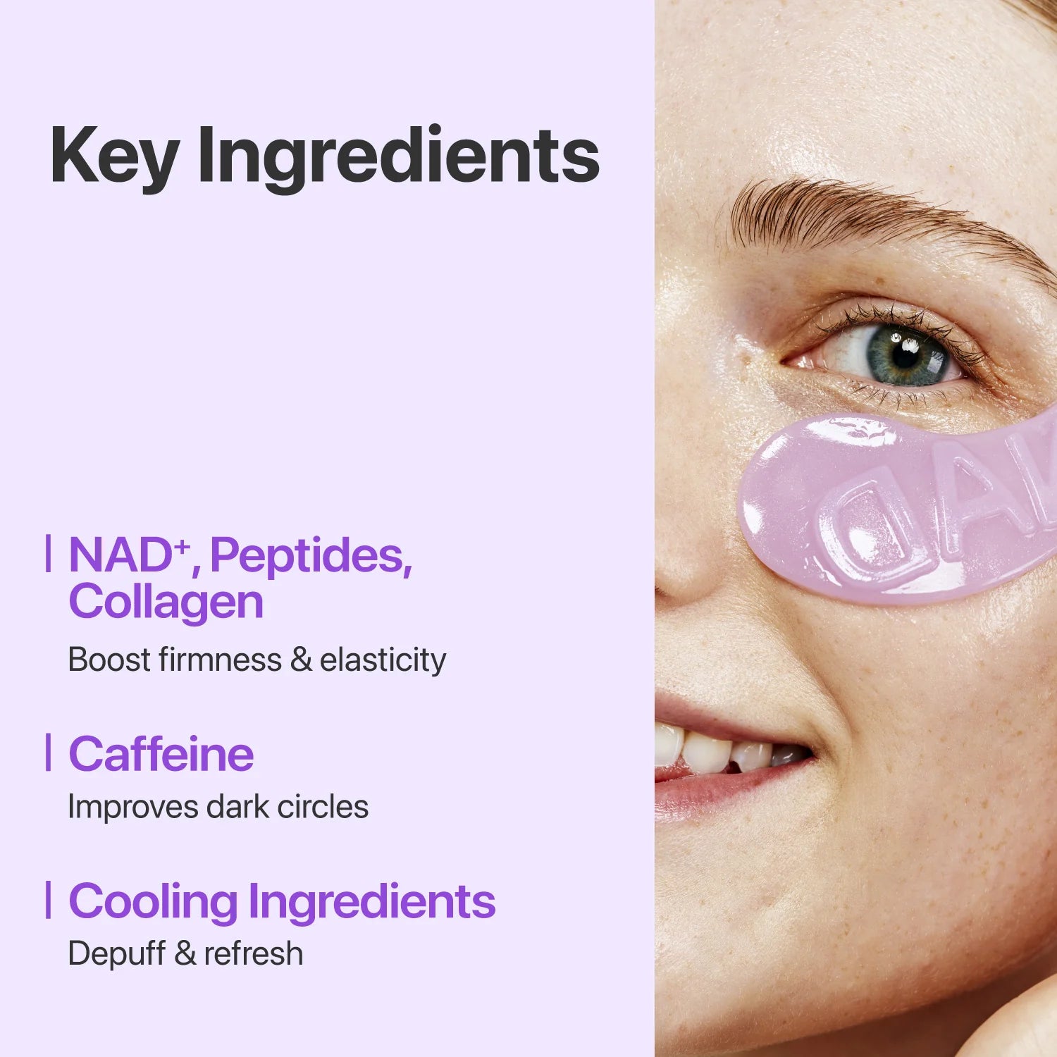 Atjaunojošie kolagēna acu plāksteri Numbuzin No.9 NAD+ Collagen Under Eye Patches