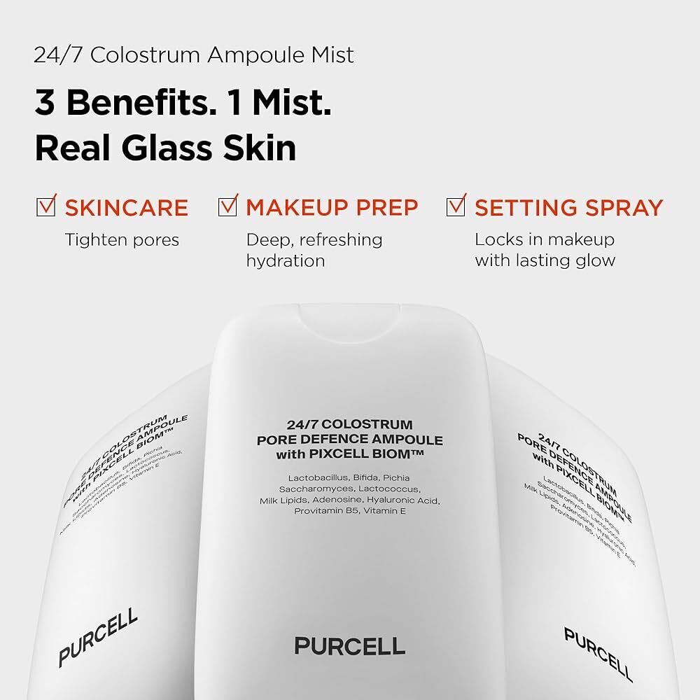 Увлажняющий ампульный мист PURCELL 24/7 Colostrum Pore Defence Ampoule