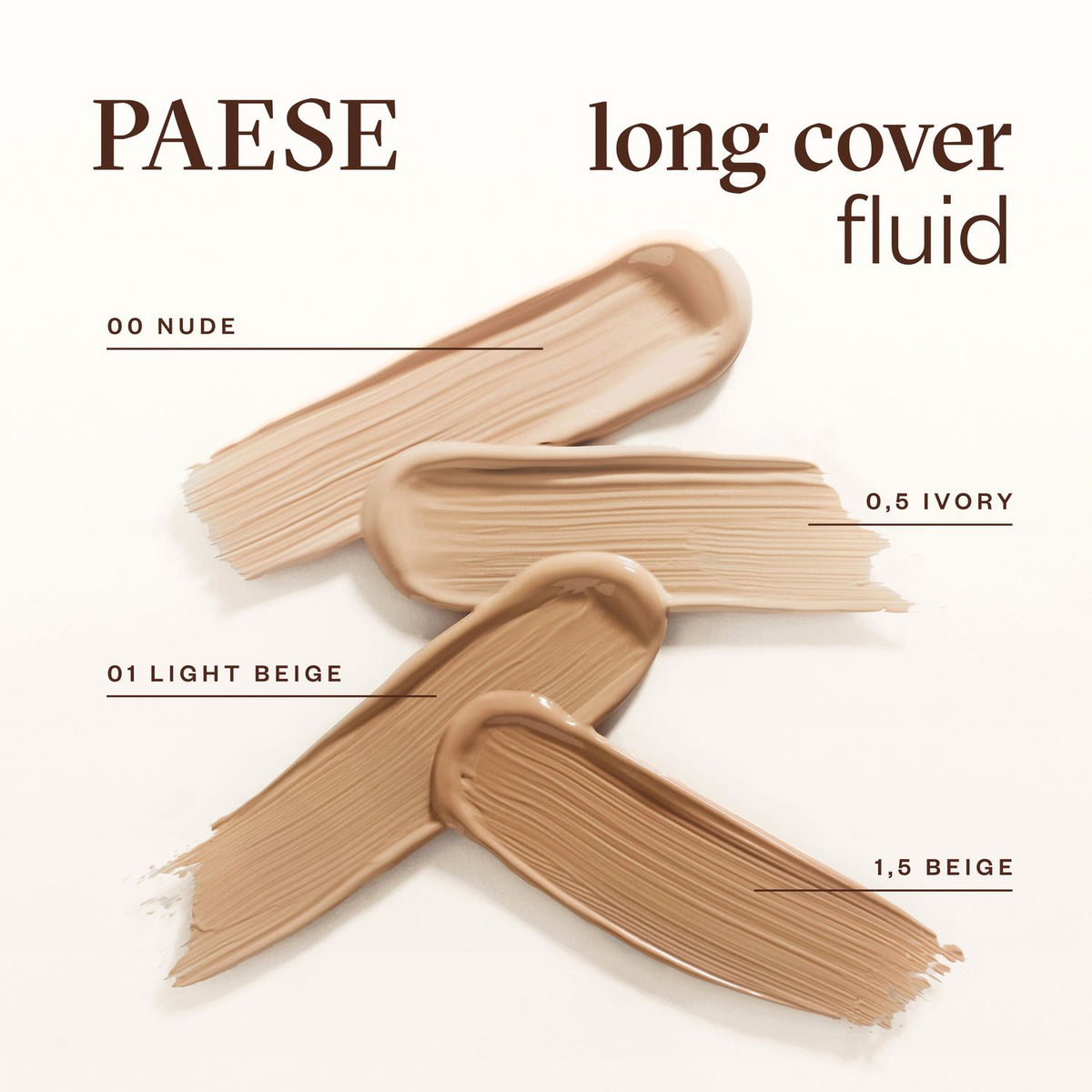 Стойкий тональный крем Paese Long Cover Fluid Tube Foundation