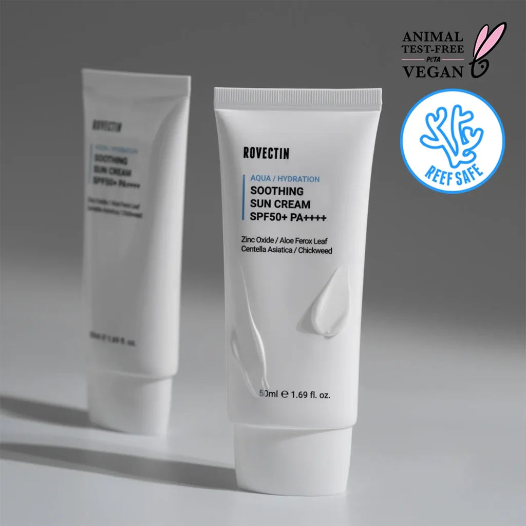 Минеральный солнцезащитный крем ROVECTIN Aqua Soothing Sun Cream SPF50+ PA++++
