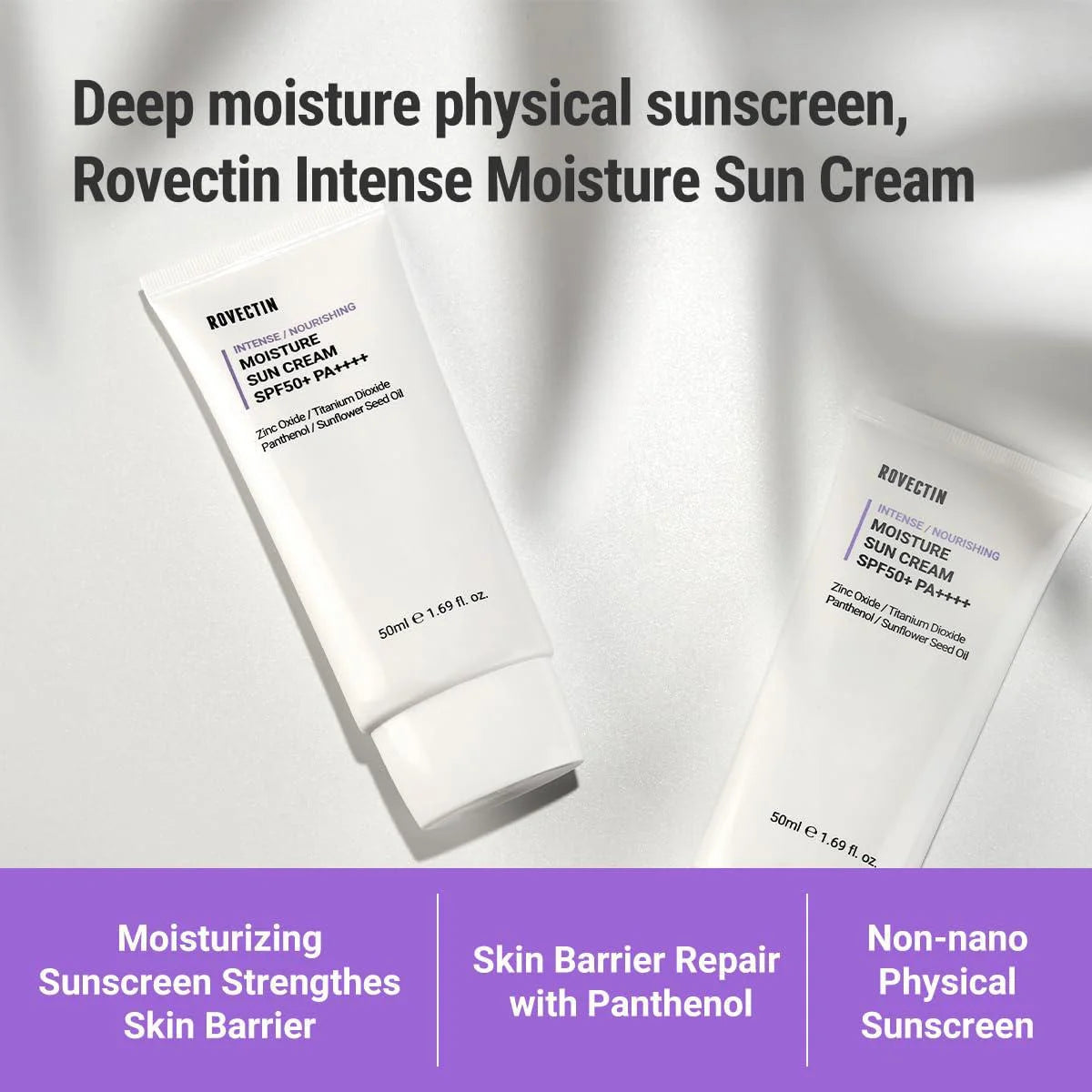 Увлажняющий солнцезащитный крем ROVECTIN Intense Moisture Sun Cream SPF50+ PA++++
