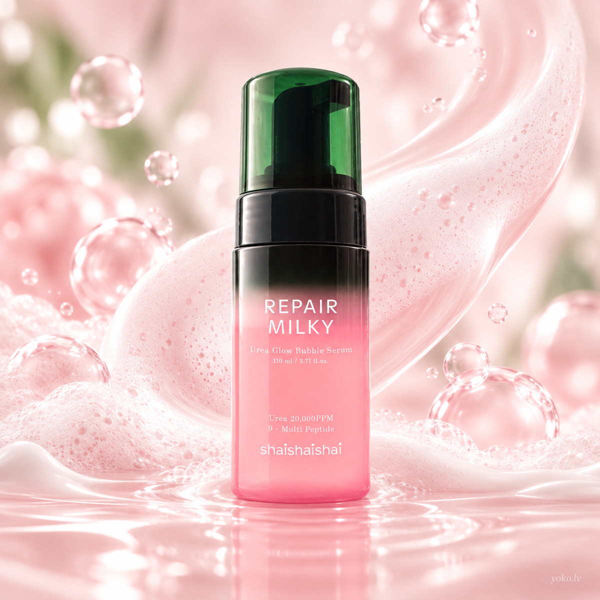 Пузырьковая сыворотка с мочевиной Shaishaishai Repair Milky Urea Glow Bubble Serum