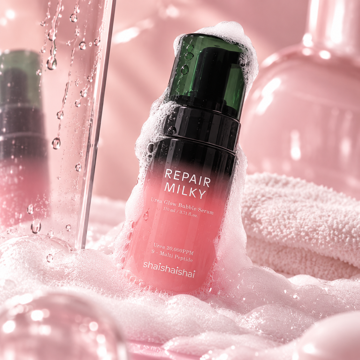 Пузырьковая сыворотка с мочевиной Shaishaishai Repair Milky Urea Glow Bubble Serum