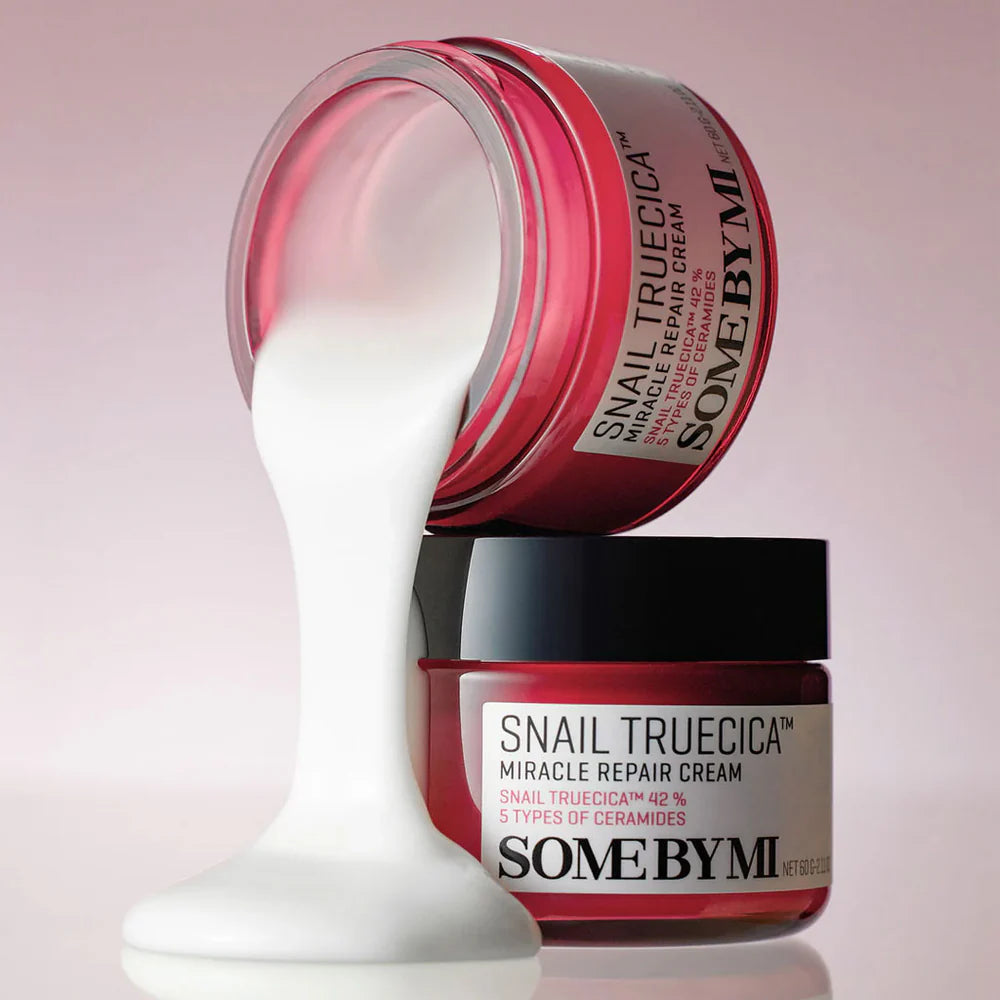 Atjaunojošs krēms ar melno gliemežu mucīnu Some By Mi Snail Truecica Miracle Repair Cream