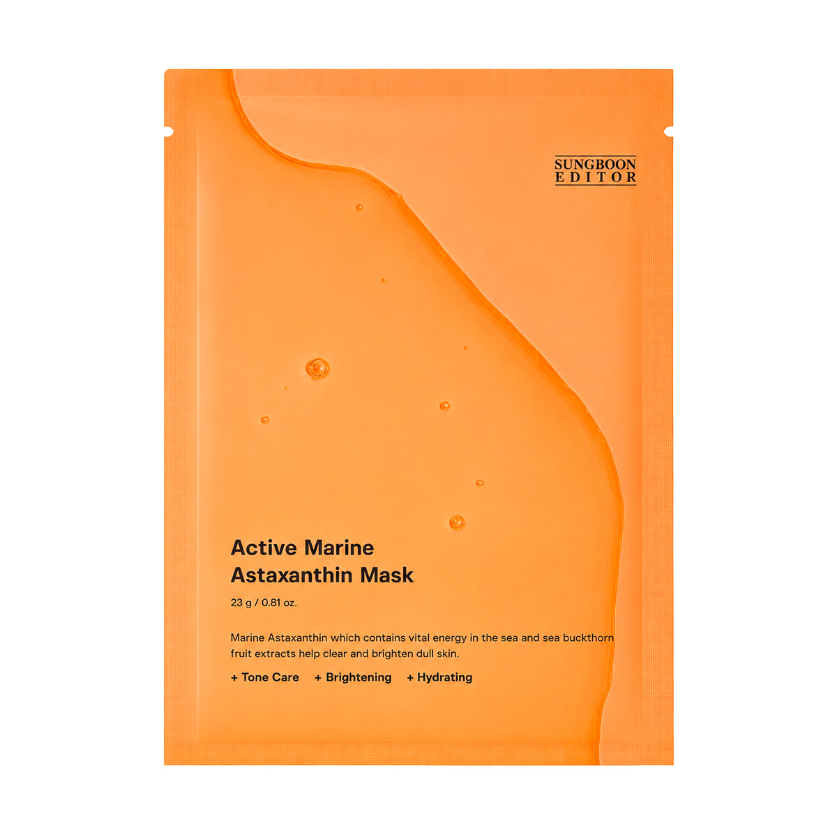 Izgaismojoša maska Sungboon Editor Actice Marine Astaxanthin Mask