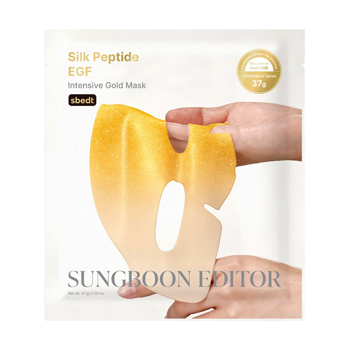 Hidrogēla sejas maska Sungboon Editor Silk Peptide EGF Intensive Gold Mask