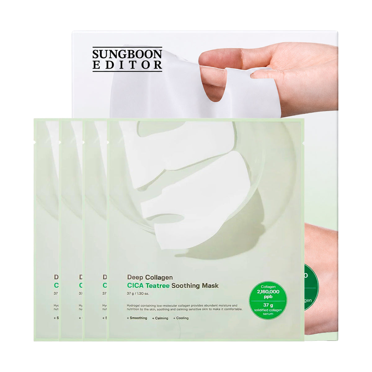 Nomierinoša sejas maska Sungboon Editor Deep Collagen Cica Teatree Soothing Mask