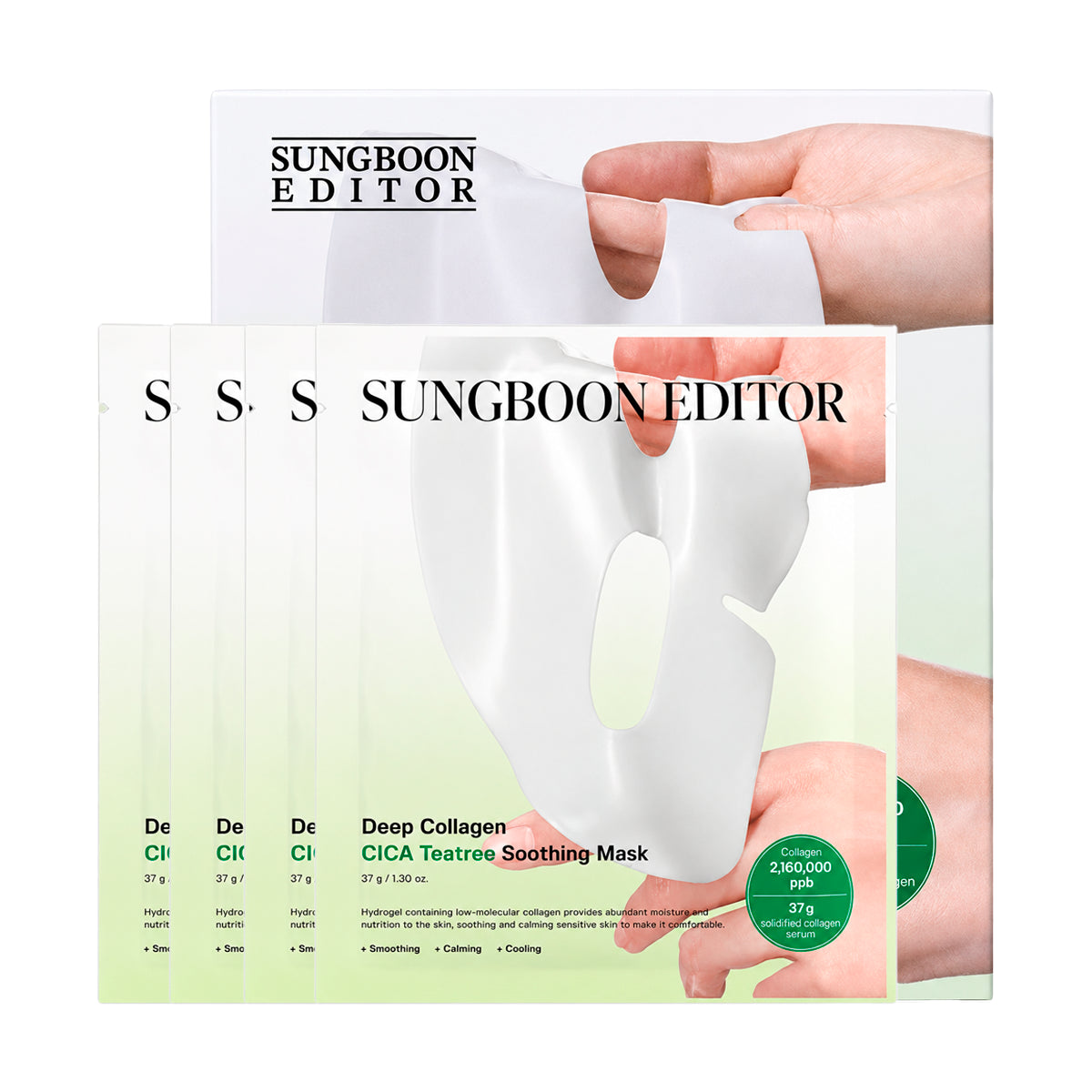Nomierinoša sejas maska Sungboon Editor Deep Collagen Cica Teatree Soothing Mask