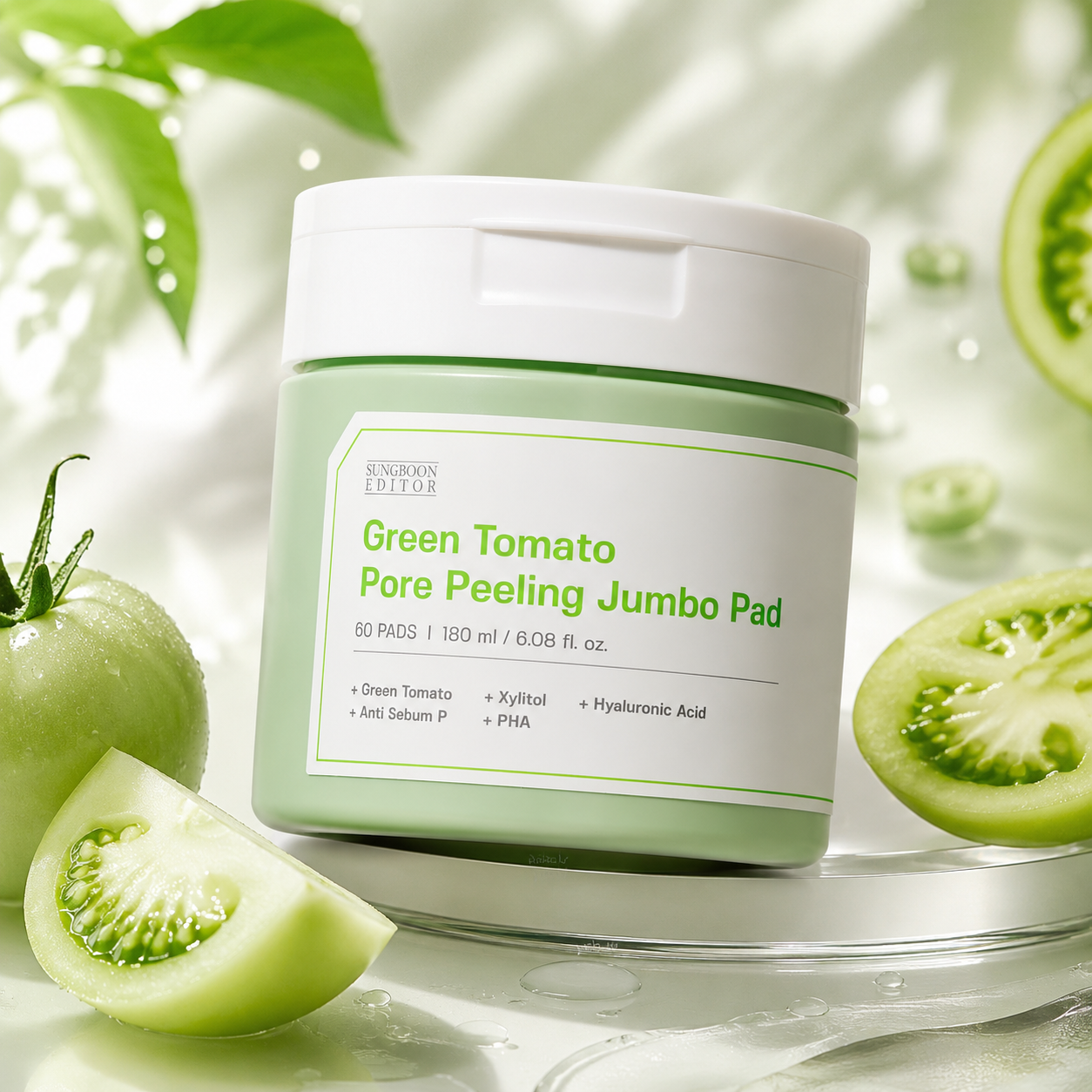 Пилинг-пэды Sungboon Editor Green Tomato Pore Peeling Jumbo Pad
