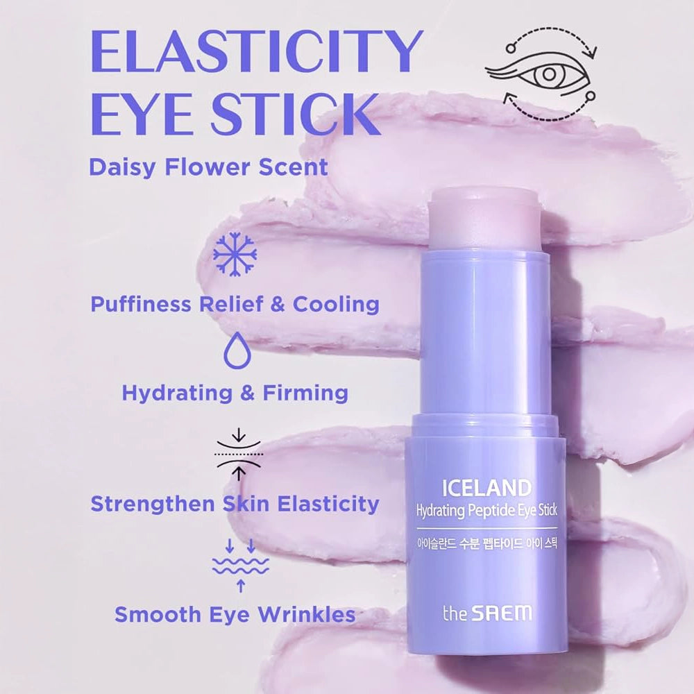Mitrinošs acu zonas zīmulis The Saem Iceland Hydrating Peptide Eye Stick
