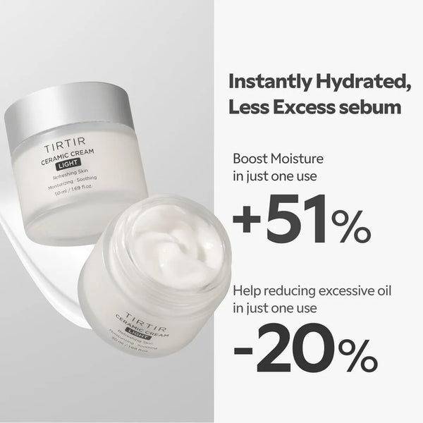 Лёгкий увлажняющий крем с церамидами для лица TIRTIR Ceramic Cream Light