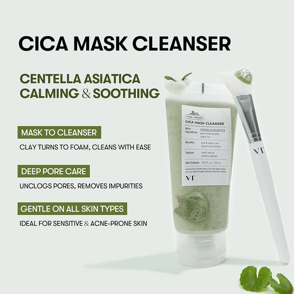 Очищающая маска-пенка для пор VT Cosmetics Cica Mask Cleanser