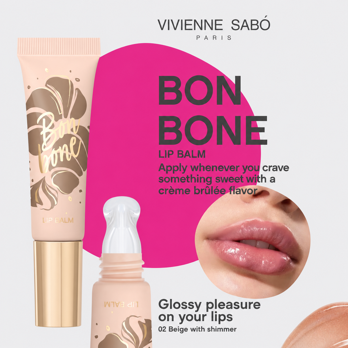 Lūpu balzams ar peptīdiem Vivienne Sabo Lip Balm Bonbone Peptide