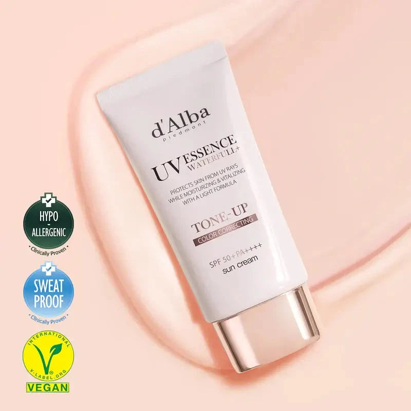 Tonējošs saules aizsargkrēms d'Alba Waterfull Tone-Up Sun Cream