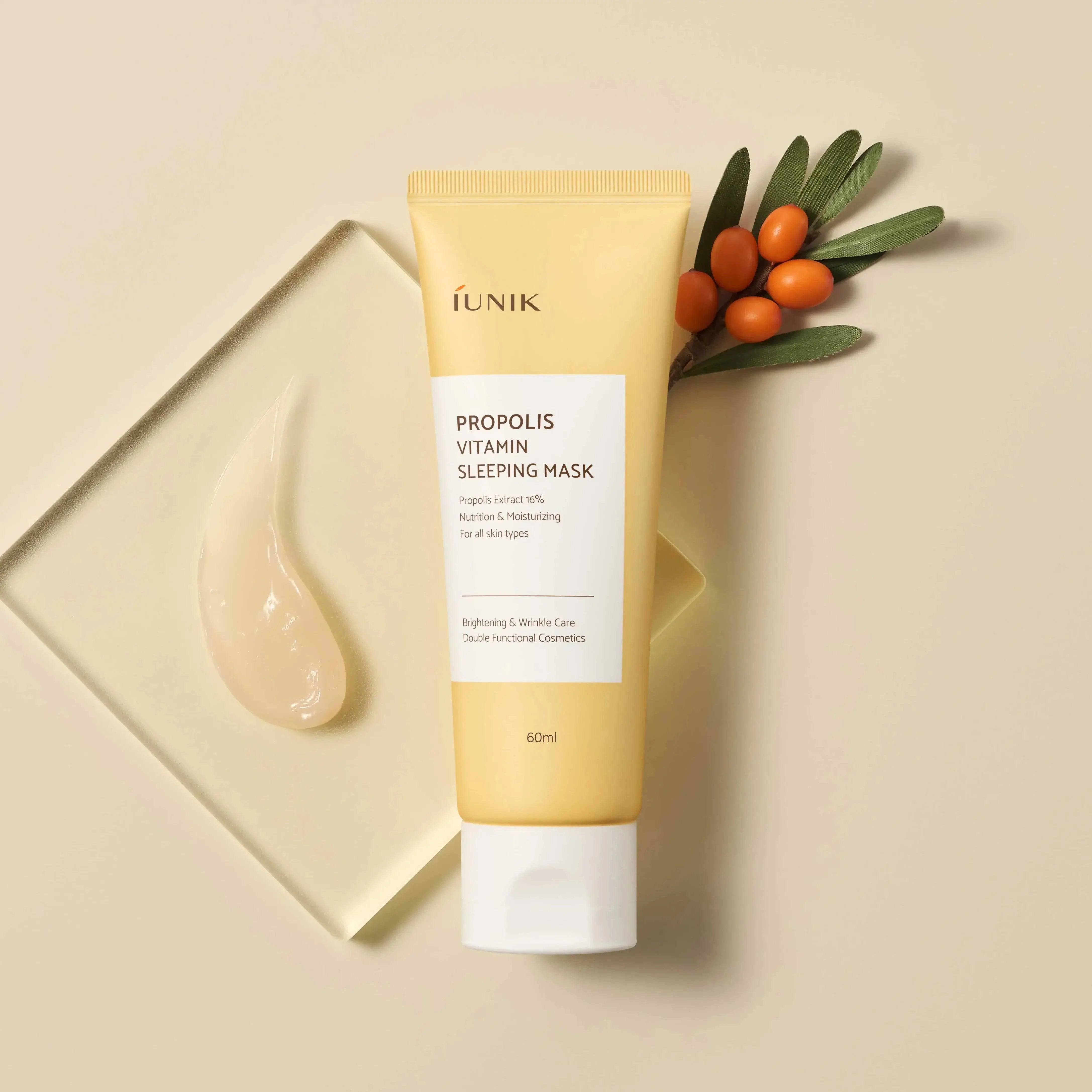 Vitaminizēta nakts maska ar propolisu iUnik Propolis Vitamin Sleeping Mask