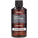 Atsvaidzinošs šampūns ar balto muskusu Kundal Honey & Macadamia White Musk